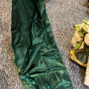 Emerald Green Satin table runner